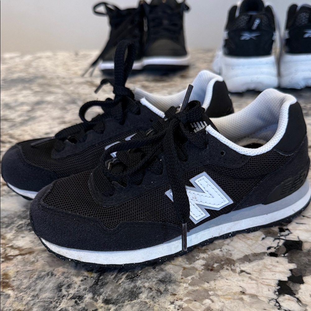 New Balance Kids Black and White Sneakers